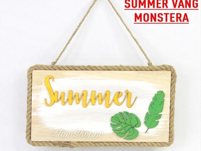 Bảng treo Summer Tropical viền dây thừng BTC-TROP-01