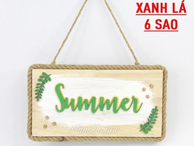 Bảng treo Summer Tropical viền dây thừng BTC-TROP-01