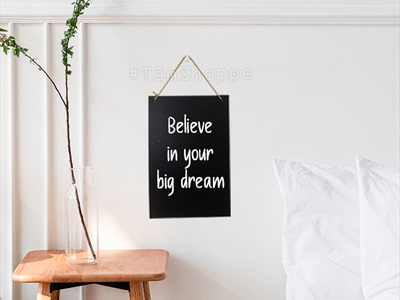 Bảng đen viết phấn chữ nhật treo tường nhiều cỡ [2 mặt - kèm dây] BANGDEN-18