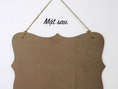 Bảng đen viết phấn chữ nhật viền sóng treo tường 35x25cm [1 mặt - dễ viết] BANGDEN-12