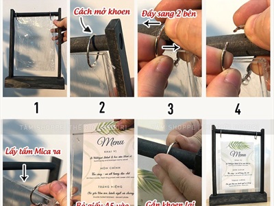Standee bảng đen mica để bàn khổ A5 hình cổng trời [Treo Menu - Ghi chú]  BANGDEN-02