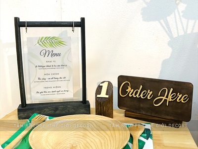 Standee bảng đen mica để bàn khổ A5 hình cổng trời [Treo Menu - Ghi chú]  BANGDEN-02