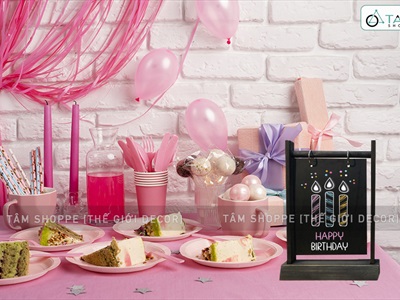 Standee bảng đen mica để bàn khổ A5 hình cổng trời [Treo Menu - Ghi chú]  BANGDEN-02