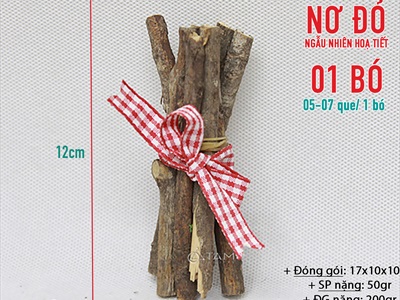 Bó củi mini thắt nơ xinh xắn [ĐK~1cm/ 5-7que] CAYCUI-05