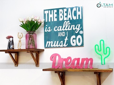 Chữ gỗ DREAM dính liền 15x40cm CHU-GO-04