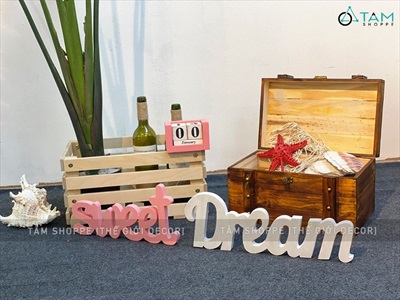 Chữ gỗ DREAM dính liền 15x40cm CHU-GO-04