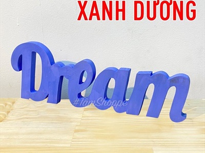 Chữ gỗ DREAM dính liền 15x40cm CHU-GO-04