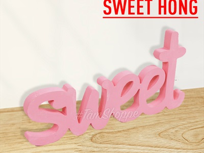 Chữ gỗ Sweet - Home nét thường cao 15cm CHU-GO-05