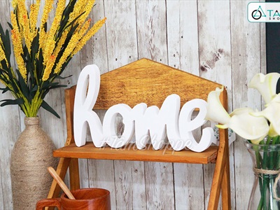Chữ gỗ Sweet - Home nét thường cao 15cm CHU-GO-05