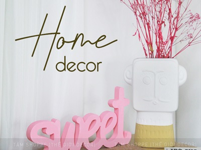 Chữ gỗ Sweet - Home nét thường cao 15cm CHU-GO-05