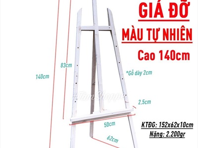 Giá đỡ khung ảnh cưới bảng đen tranh vẽ cỡ lớn 140cm GDKA-01