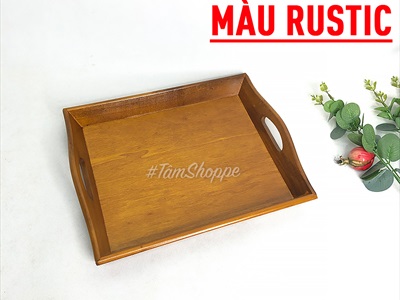 Khay gỗ hình thang quai sóng KHAY-GO-01