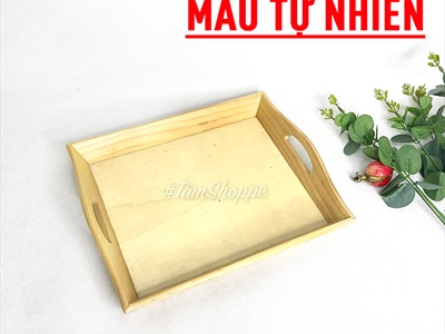Khay gỗ hình thang quai sóng KHAY-GO-01