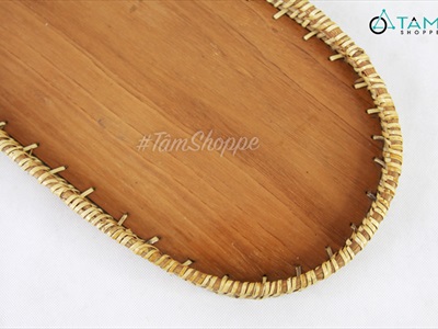 Khay mây hình oval dài KHAY-GO-02