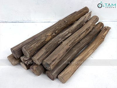 Khúc củi lột vỏ trang trí lò sưởi dài 40cm CUI-01
