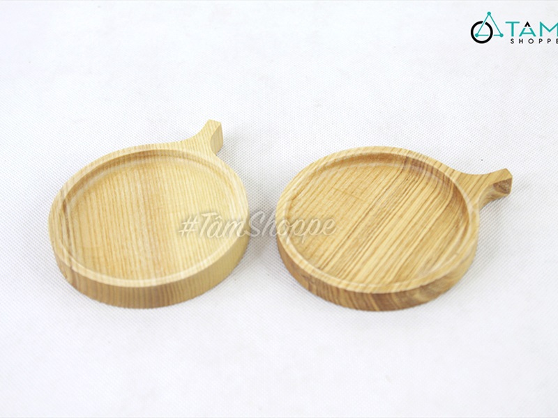 Lót ly gỗ tròn có tay cầm nhỏ LOTLY-GO-01