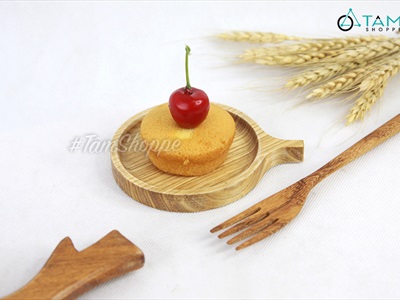 Lót ly gỗ tròn có tay cầm nhỏ LOTLY-GO-01