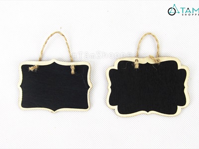 Set 06 bảng đen viết phấn mini treo tường cùng kiểu [1 mặt - kèm dây] BANGDEN-16