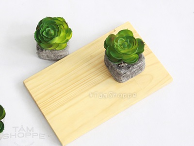 Tấm gỗ chữ nhật Decor lót ly - làm Handmade PHOIGO-01