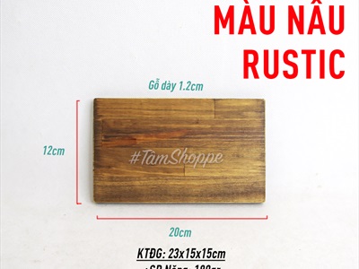 Tấm gỗ chữ nhật Decor lót ly - làm Handmade PHOIGO-01