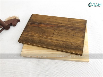 Tấm gỗ chữ nhật Decor lót ly - làm Handmade PHOIGO-01