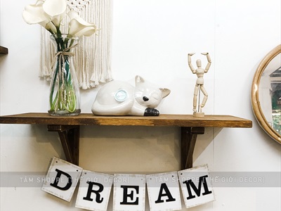 Thẻ chữ gỗ số gỗ trang trí [Lẻ từng thẻ - Có lỗ xỏ dây treo] CHU-GO-11