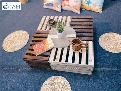 Thùng gỗ pallet đựng đồ đa năng [Tháo lắp - Chịu nước] DDNB-THUNG-01