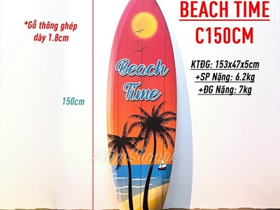 Ván lướt sóng trang trí chủ đề Vitamin Sea cao 150cm VLS-03