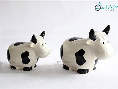 Tượng con bò sữa gốm TCV-BO-01