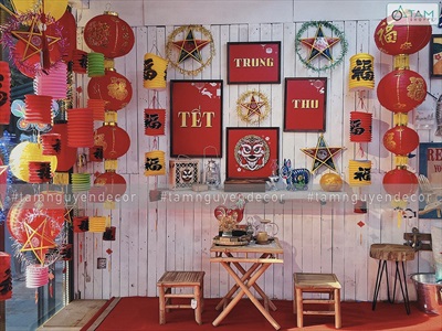 Tranh treo tường Tết Trung Thu đầu lân Formex 5ly (tặng băng keo 2 mặt) FORM-TRTHU-00