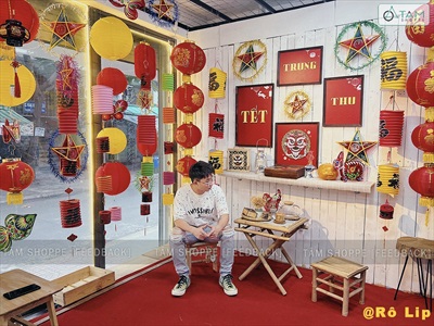 Tranh treo tường Tết Trung Thu đầu lân Formex 5ly (tặng băng keo 2 mặt) FORM-TRTHU-00