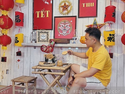 Tranh treo tường Tết Trung Thu đầu lân Formex 5ly (tặng băng keo 2 mặt) FORM-TRTHU-00
