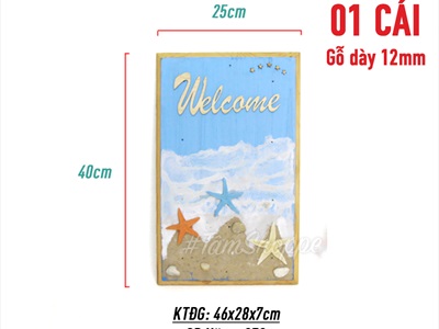 Bảng welcome bãi cát sóng biển 3 sao BTC-WEL-04