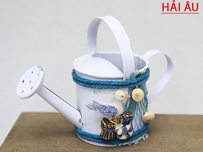Bình tưới cây mini chủ đề biển màu trắng [handmade - 4 kiểu] BINHTUOI-01
