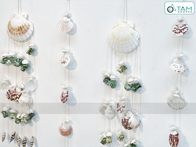 Chuông gió dây treo vỏ sò ốc đơn giản [Tự nhiên - không mùi] CHUONGGIO-02