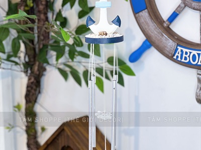 Chuông gió ống nhôm 4 kiểu chủ đề biển [Nhạy gió - Dài 55cm] CHUONGGIO-01