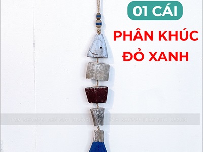 Dây treo cá gỗ kiểu xương phân khúc độc đáo [Thủ công - tỉ mỉ] PKT-BIEN-03