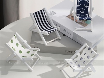 Ghế xếp bãi biển mini decor [12x9cm - nhiều kiểu] BANGHE-05