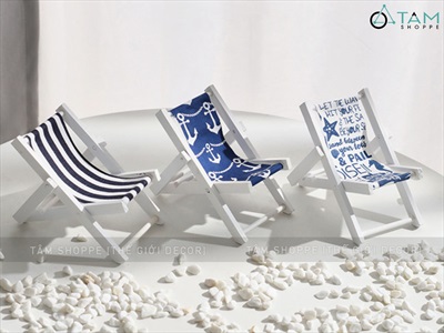 Ghế xếp bãi biển mini decor [12x9cm - nhiều kiểu] BANGHE-05