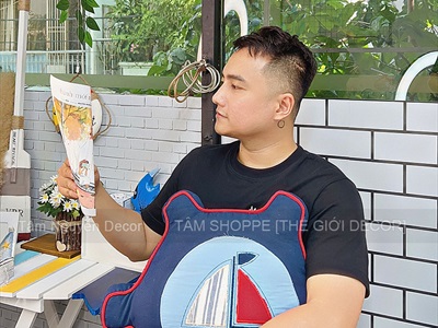 Gối tựa lưng hình bánh lái tàu [Vải canvas - Đặc ruột] GOI-02
