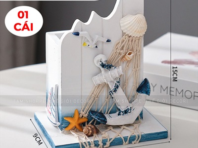 Hộp cắm bút chủ đề biển vách sóng [4 kiểu - handmade] CAMBUT-02