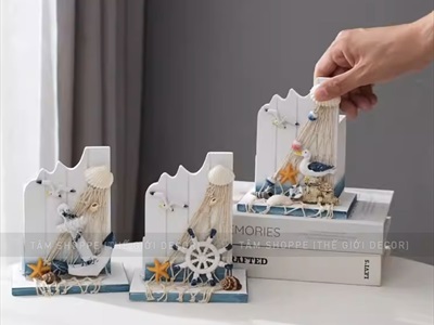 Hộp cắm bút chủ đề biển vách sóng [4 kiểu - handmade] CAMBUT-02