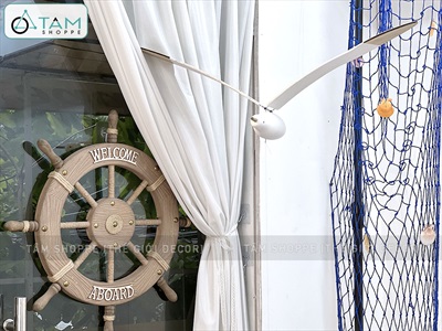 Mô hình chim hải âu gỗ tự vỗ cánh bay [Dễ lắp - hiệu ứng đẹp] TCV-HAIAU-01