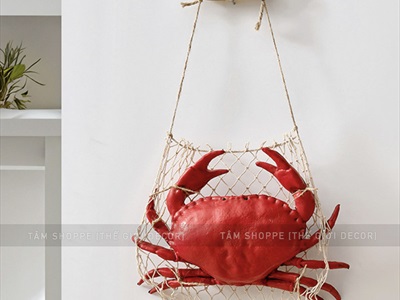 Mô hình tôm cua decor treo tường độc đáo [Composite - Như thật] TOMCUA-01