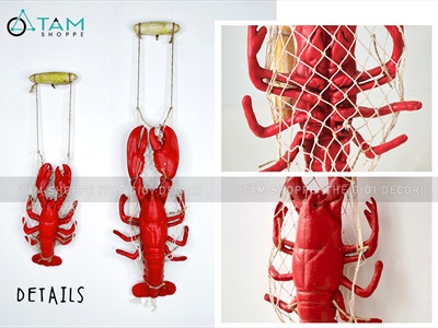 Mô hình tôm cua decor treo tường độc đáo [Composite - Như thật] TOMCUA-01