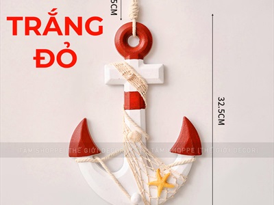 Mỏ neo trang trí chủ đề biển dài 32,5cm [Thủ công - Nhiều kiểu] MONEO-03