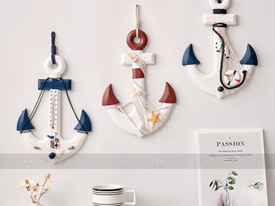 Mỏ neo trang trí chủ đề biển dài 32,5cm [Thủ công - Nhiều kiểu] MONEO-03