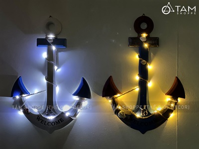 Mỏ neo trang trí cỡ lớn dài 60cm có đèn Led [Tặng pin - Nhiều kiểu] MONEO-04