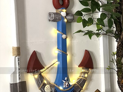 Mỏ neo trang trí cỡ lớn dài 60cm có đèn Led [Tặng pin - Nhiều kiểu] MONEO-04