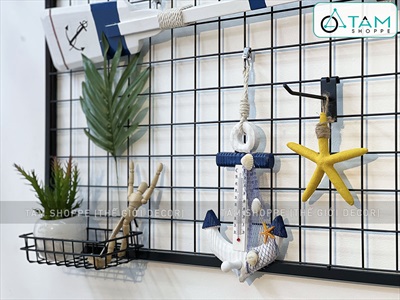 Nhiệt kế hình mỏ neo trang trí dài 23,5cm [Đo nhiệt độ phòng- Nhiều kiểu] MONEO-02